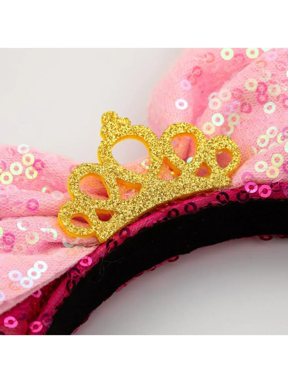 Women Red/Pink Shiny Bow Mickey Mouse Hair Headband For Cosplay